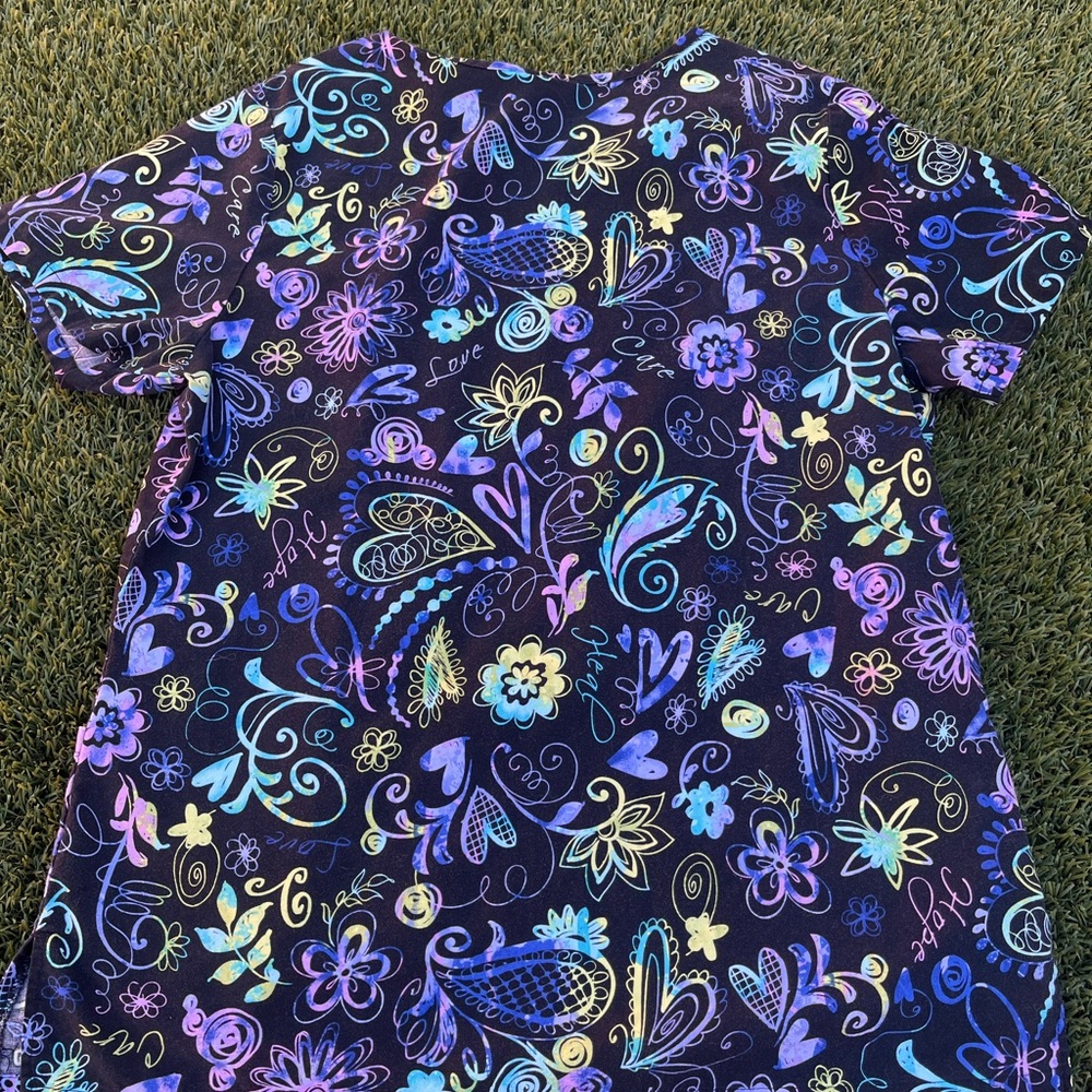 Womens scrub top colorful
